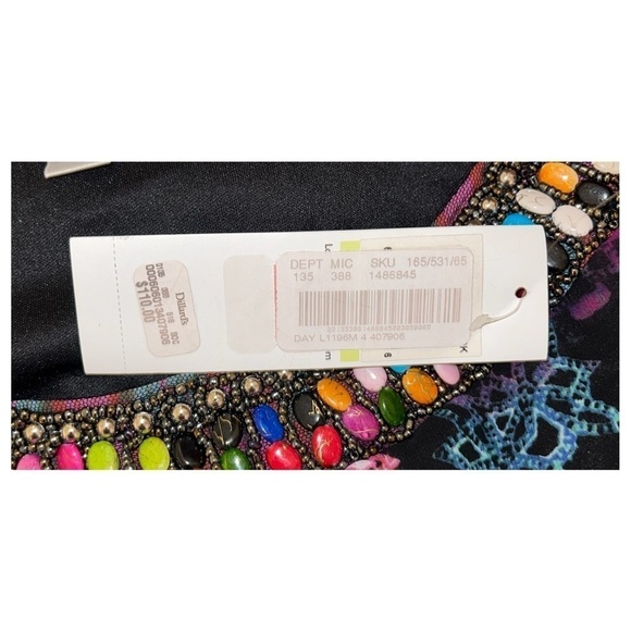 London Times - Embellished Dress - Geometric Tie Dye Design - Size 4 - NWT - Picture 7 of 10